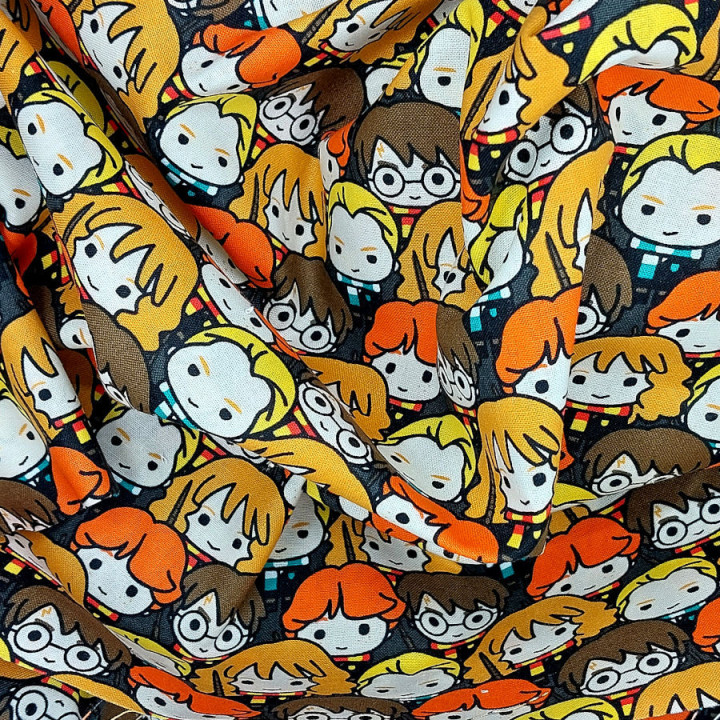 Tissu Harry Potter kawaii - coton