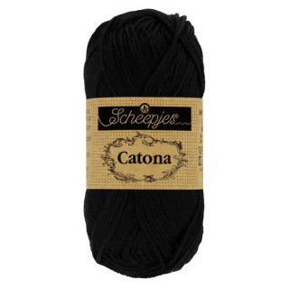 Scheepjes Catona 50g - noir de jais (110)