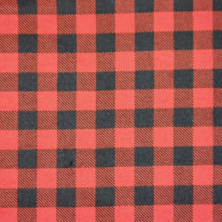 Tissu flanelle coton à carreaux rouges et noirs – au mètre