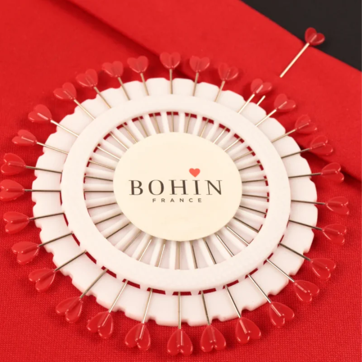 Épingles à tête cœur Bohin – Lot de 30