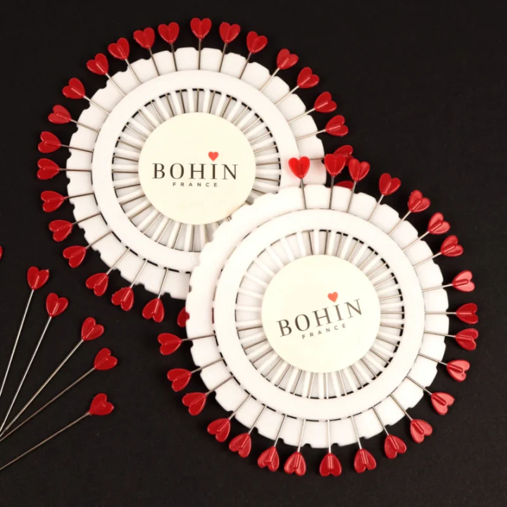 Épingles à tête cœur Bohin – Lot de 30