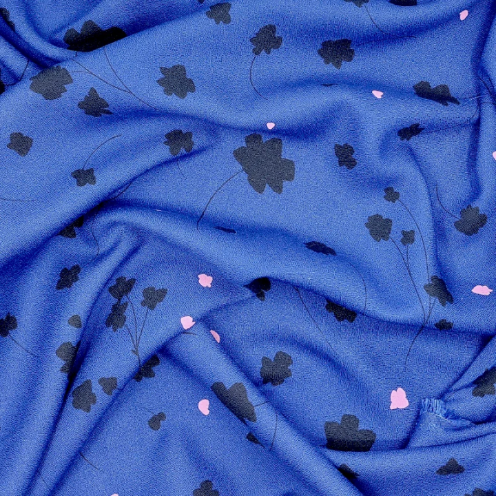 Crêpe de viscose Florette coloris bleu cobalt - Mind the Maker
