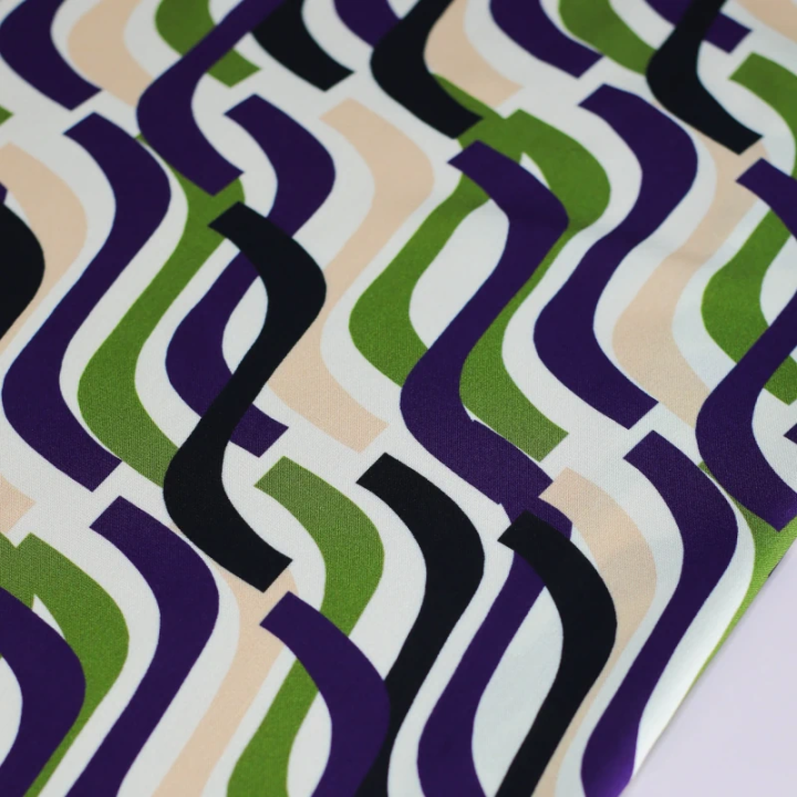 Tissu viscose Slide coloris brise printanière