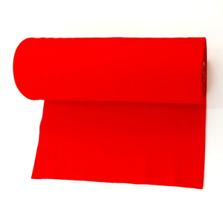 Bord-côtes rouge tubulaire 70 cm en maille extensible coton & élasthanne - au mètre