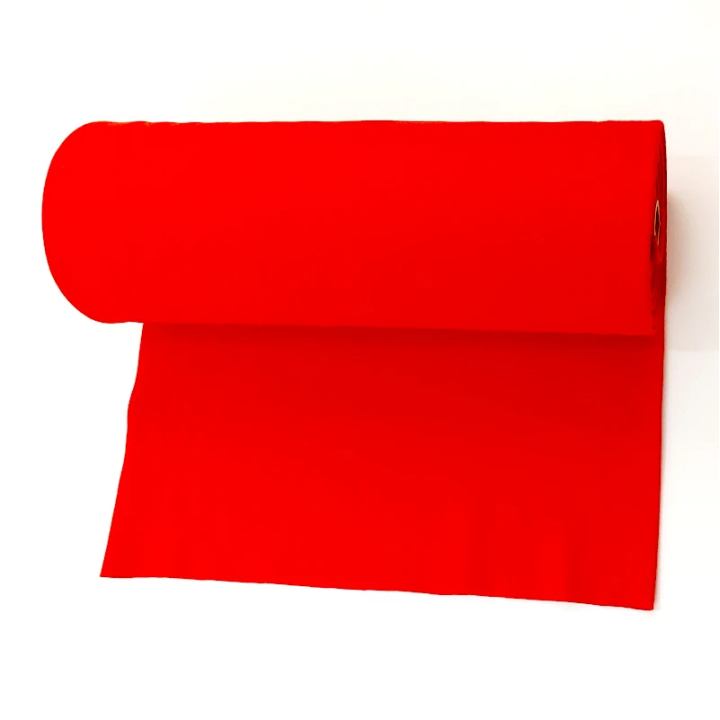 Bord-Côte Rouge Tubulaire 70 cm – Maille Extensible Coton & Élasthanne