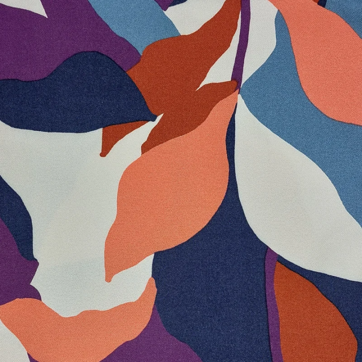 Tissu viscose crêpe Bouquet bleu Mind the Maker