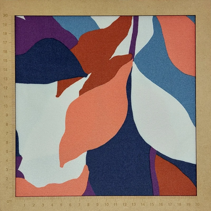 Tissu viscose crêpe Bouquet bleu Mind the Maker