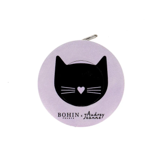 Mètre enrouleur chat cœur Bohin 150 cm