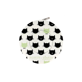 Mètre enrouleur chats noirs et verts Bohin 150 cm