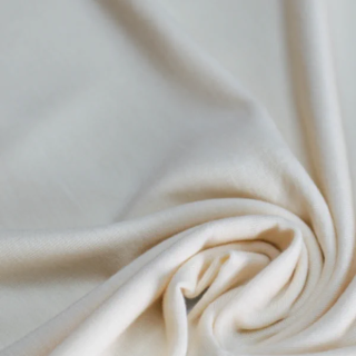 Jersey tencel modal blanc crème uni Mind the Maker