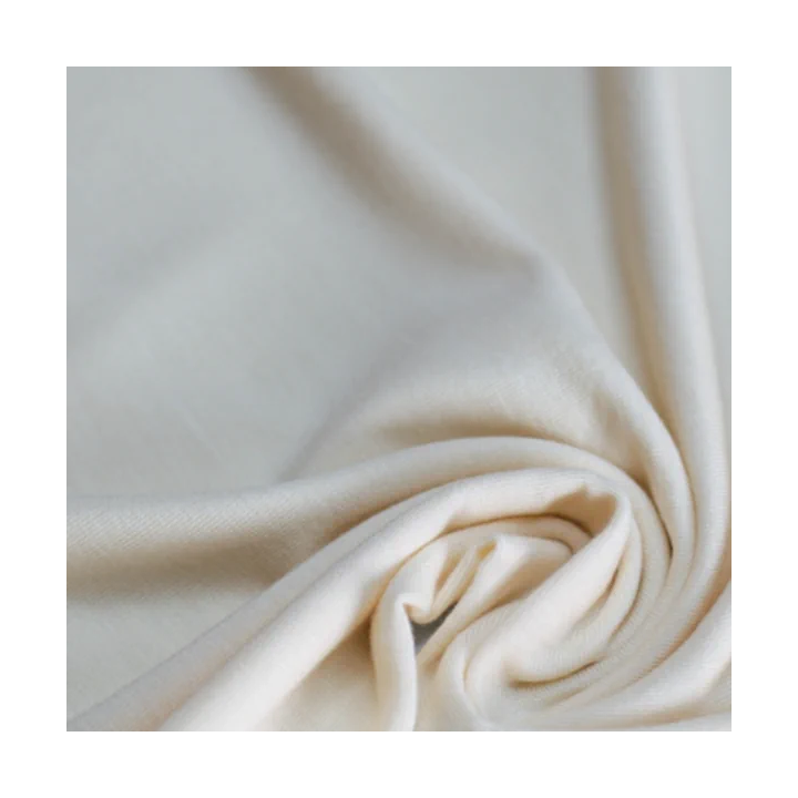 Jersey tencel modal blanc crème uni Mind the Maker