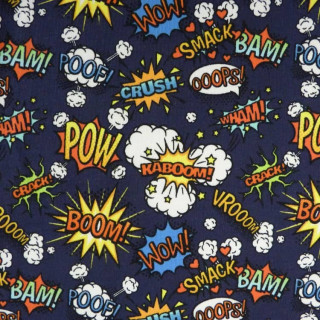 Jersey imprimé comics bulles pop bleu foncé