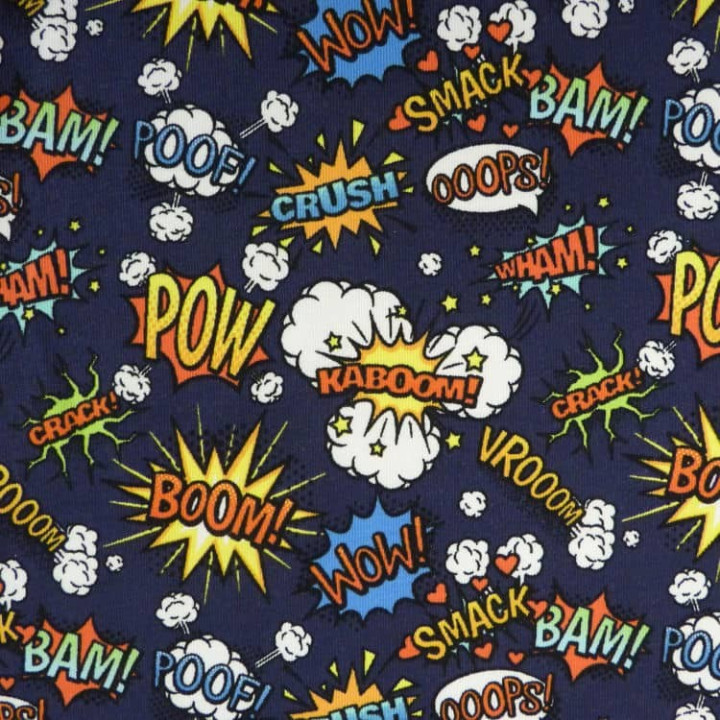 Jersey imprimé comics bulles pop bleu foncé