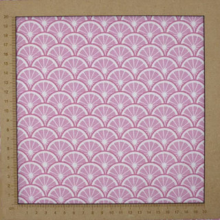 Tissu oranges roses en tranches - coton