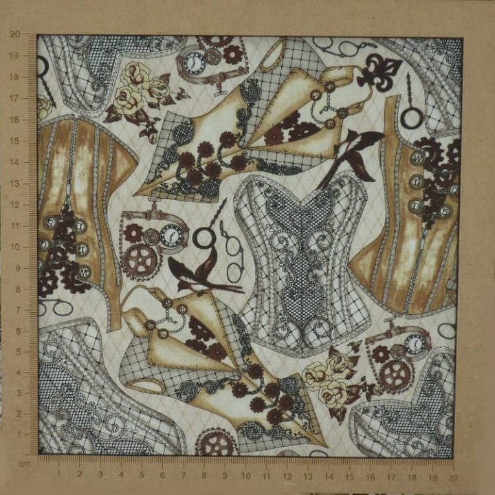 Tissu steampunk corsets - coton