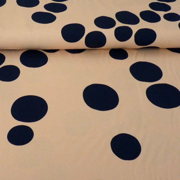 Tissu viscose About a dot coloris rose