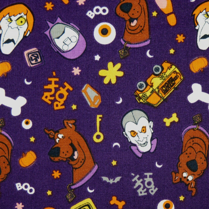 Tissu Scooby-Doo en coton pour coutures Halloween (sacs, déguisements...)