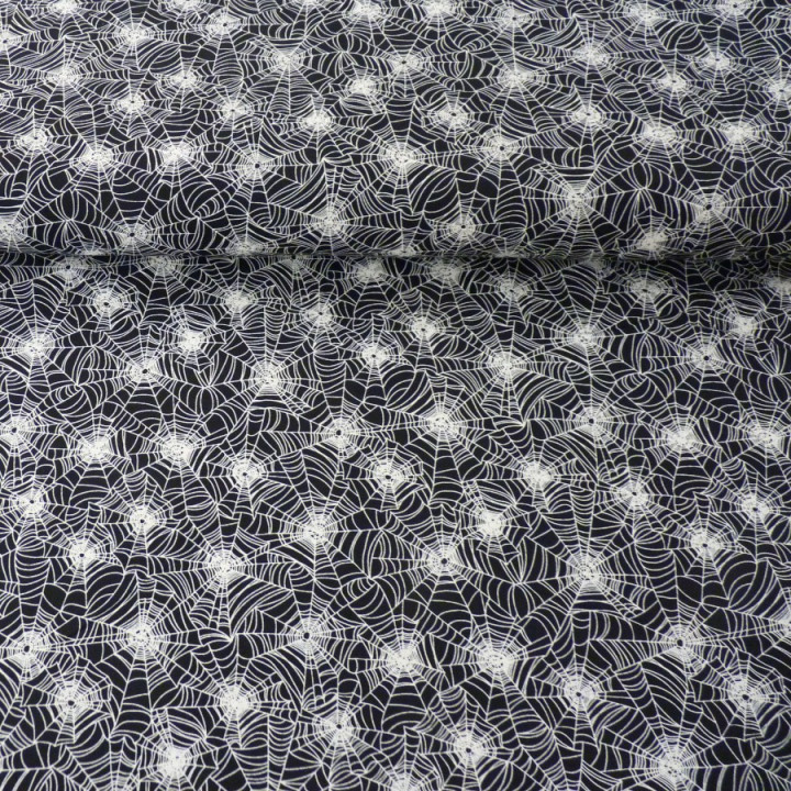 Toile toile d'araignée qui brille dans le noir