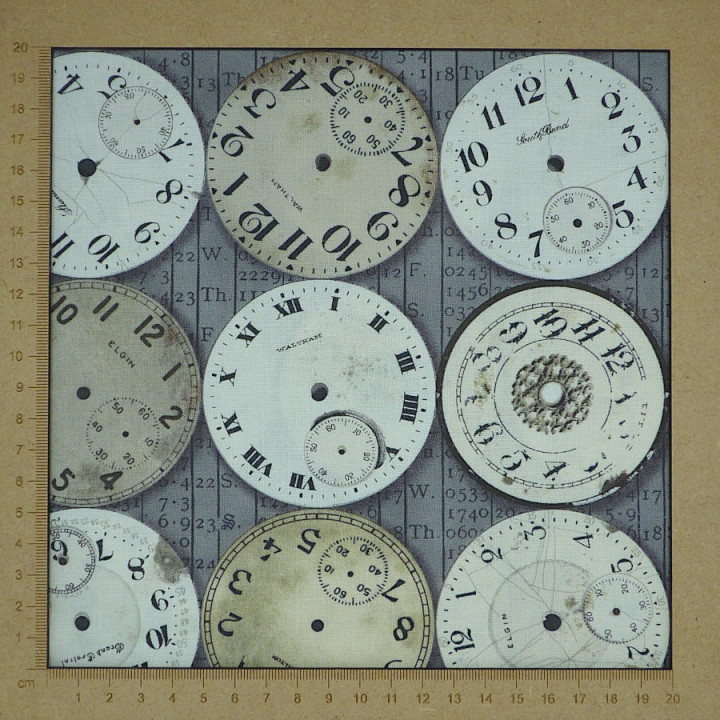 Tissu coton horloges