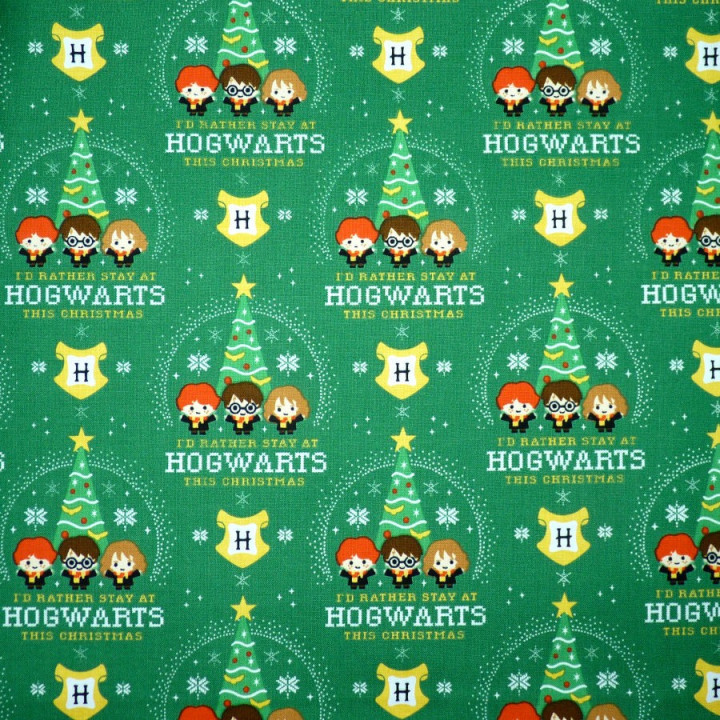 Tissu Harry Potter Noël en coton