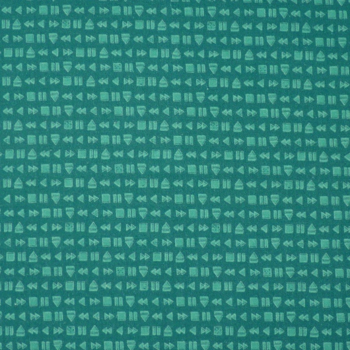 Tissu symboles musique et vidéo play stop avance rapide en coton