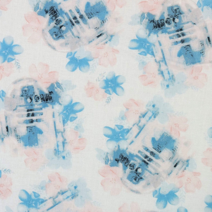 Tissu Star Wars en coton avec R2D2