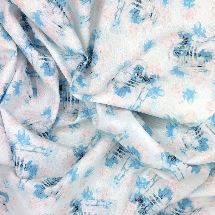 Tissu coton R2D2 Star Wars