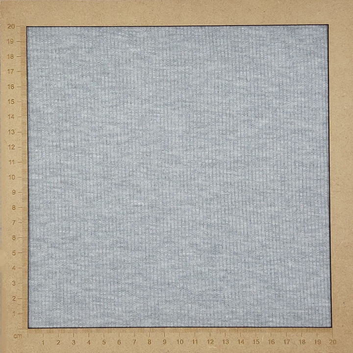 Jersey côtelé gris chiné