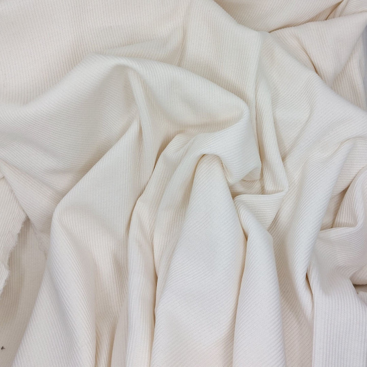 Jersey côtelé banc crème