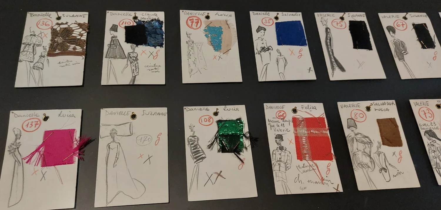 Cartes de modèles de Balenciaga (années 60)
