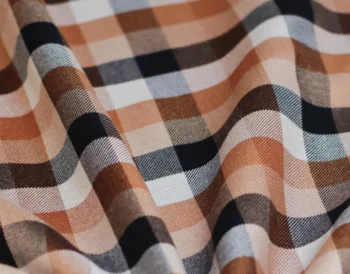 Tissu viscose à carreaux
