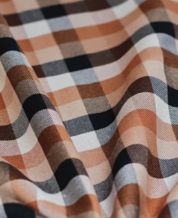Tissu viscose à carreaux