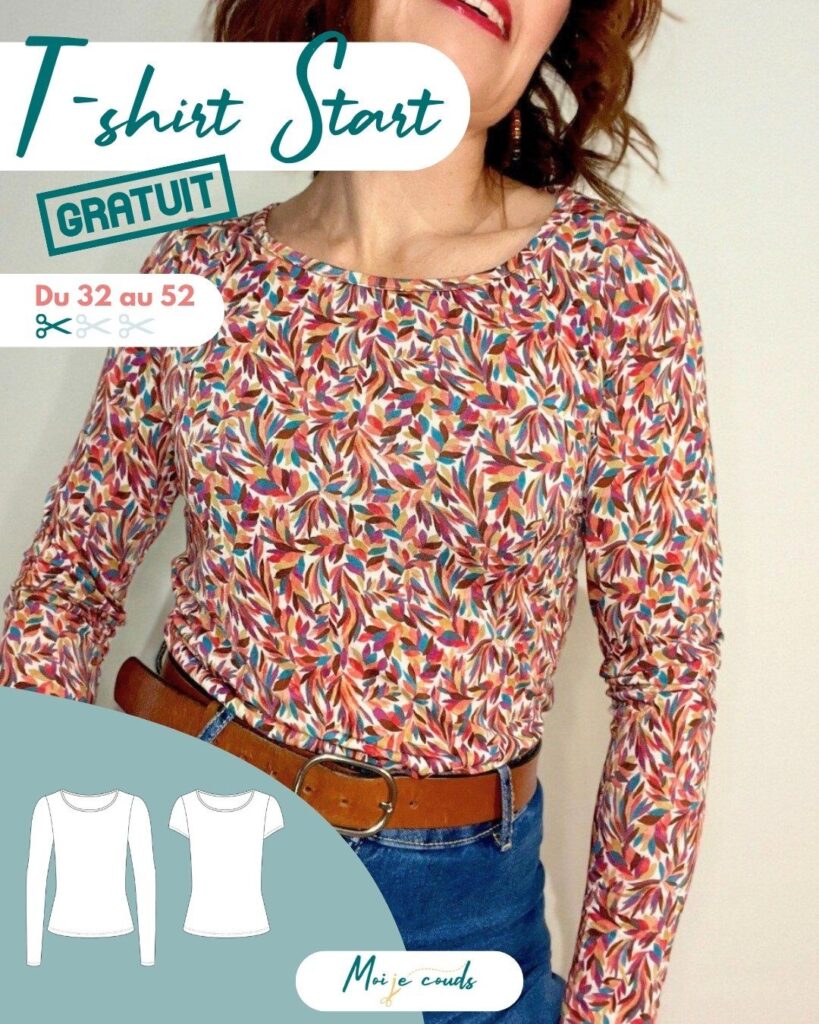 t-shirt-start-819x1024 16 patrons de T-shirts gratuits pour coudre le jersey