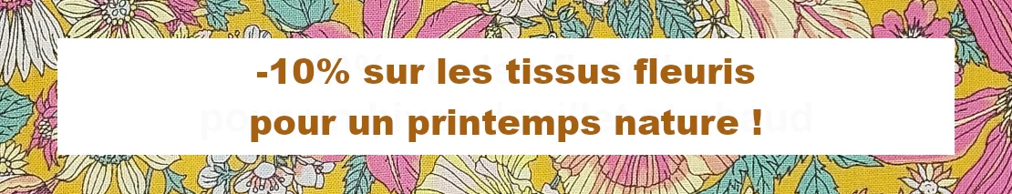 10% sur les tissus à fleurs