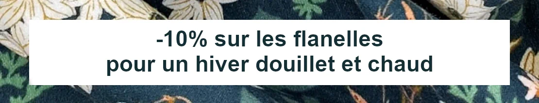 10% sur les tissus flanelle